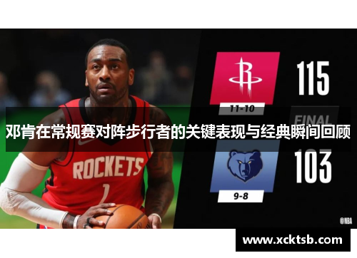 邓肯在常规赛对阵步行者的关键表现与经典瞬间回顾