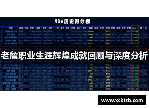 老詹职业生涯辉煌成就回顾与深度分析